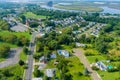 Aerial view of a Sayreville town neighborhood residential area houses in a small town in NJ Royalty Free Stock Photo