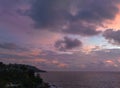aerial view scene romantic sunset at Kata Noi beach Phuket. Royalty Free Stock Photo