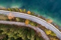 Scenic byway along Hintersee lake in Bavaria, Germany