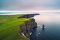 Aerial view of the scenic Cliffs of Moher in Ireland