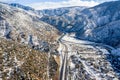 Aerial view scenic highway 70 on Glenwood Springs Colorado Royalty Free Stock Photo