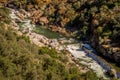 Picturesque mountain river valley and rocks in the Kings Canyon Nature Reserve, California, aerial view Royalty Free Stock Photo