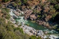 Picturesque mountain river in the Kings Canyon Preserve, California. Clear water of a mountain river Royalty Free Stock Photo
