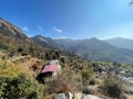 Aerial view of the scenic Uttarakhand landscape