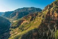 Aerial view of the scenic winding highway 89a Flagstaff to Sedona Royalty Free Stock Photo