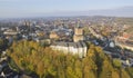 Aerial view on the Schwanenburg castle Royalty Free Stock Photo