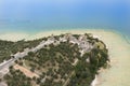 Aerial view of the Scogli di Catullo on Lake Garda