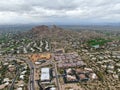 Aerial view of Scottsdale desert city in Arizona east of state capital Phoenix. Royalty Free Stock Photo