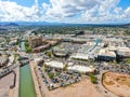 Aerial view of Scottsdale and small river, desert city in Arizona east of state capital Phoenix. USA Royalty Free Stock Photo