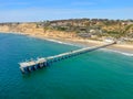 Aerial view of the scripps pier institute of oceanography, La Jolla, San Diego