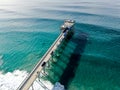 Aerial view of the scripps pier institute of oceanography, La Jolla, San Diego, California, USA.