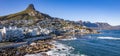 Aerial View of Sea Point and its tidal pool in Cape Town, western Cape, South Africa Royalty Free Stock Photo