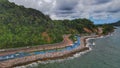 Aerial view sea Scape beach Thailand