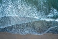 Aerial view of the sea water with part of the beach