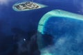 Aerial View from seaplane over Atolls