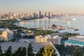 Aerial view of the seaside in Baku, Azerbaij