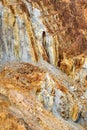 Aerial view of sections of open cut mining pit Royalty Free Stock Photo