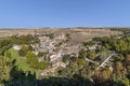 Panoramic view of segovia roman aqueduct with backlight, in autonomous region of Castile and LeÃÂ³n. Declared World Heritage Sites