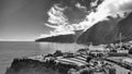 Aerial view of Seixal coastline in Madeira, Portugal Royalty Free Stock Photo