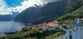 Aerial view of Seixal coastline in Madeira, Portugal Royalty Free Stock Photo