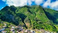 Aerial view of Seixal coastline in Madeira, Portugal Royalty Free Stock Photo