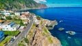 Aerial view of Seixal coastline in Madeira, Portugal Royalty Free Stock Photo