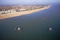 Aerial View of Selsey and fishing boat