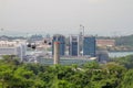 Aerial view of sentosa island is beautiful cable car and building at singapore Royalty Free Stock Photo