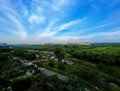 Aerial view of Serangoon reservoir forest Royalty Free Stock Photo