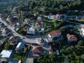 Aerial view of the serene village of Svoronata, Greece