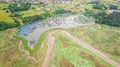 Aerial view of serpentine marsh