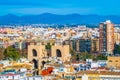 Aerial view of Serranos towers in Valencia, Spain - gates that were found along the old medieval city wall...IMAGE Royalty Free Stock Photo