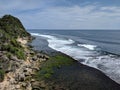 Aerial view of Seruni beach at southern area of Yogyakarta