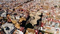 Aerial view of Setas de Sevilla- Metropol Parasol structure at the La EncarnaciÃÂ³n square.Most beautiful mirador, siteseeing