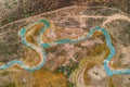 Aerial View of Sevier river in Utah, USA Royalty Free Stock Photo