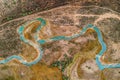 Aerial View of Sevier river in Utah, USA