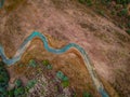 Aerial View of Sevier river in Utah, USA