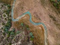 Aerial View of Sevier river in Utah, USA Royalty Free Stock Photo