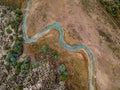 Aerial View of Sevier river in Utah, USA