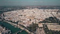 Aerial shot of Seville, Spain