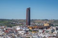 Aerial View of Seville with Sevilla Tower (Torre Sevilla) and Triana Tower (Torre Triana) - Seville, Spain