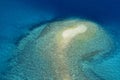 Aerial view of shallow sea in Brijuni National Park, Croatia Royalty Free Stock Photo