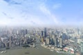 aerial view of Shanghai city skyline and modern skyscraper and H Royalty Free Stock Photo