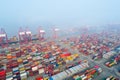 Aerial view of shanghai container port