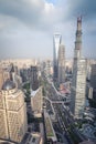 Aerial view of shanghai midtown