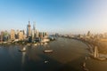 Aerial view of shanghai, shanghai lujiazui finance and business Royalty Free Stock Photo