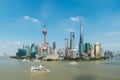 Aerial view of shanghai, shanghai lujiazui finance district Royalty Free Stock Photo