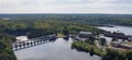 Aerial View of Shawinigan from La Cite de l`Energie Royalty Free Stock Photo