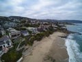 Aerial view of Shaws Cove, Laguna Beach, California. Royalty Free Stock Photo