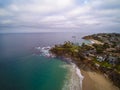 Aerial view of Shaws Cove, Laguna Beach, California. Royalty Free Stock Photo